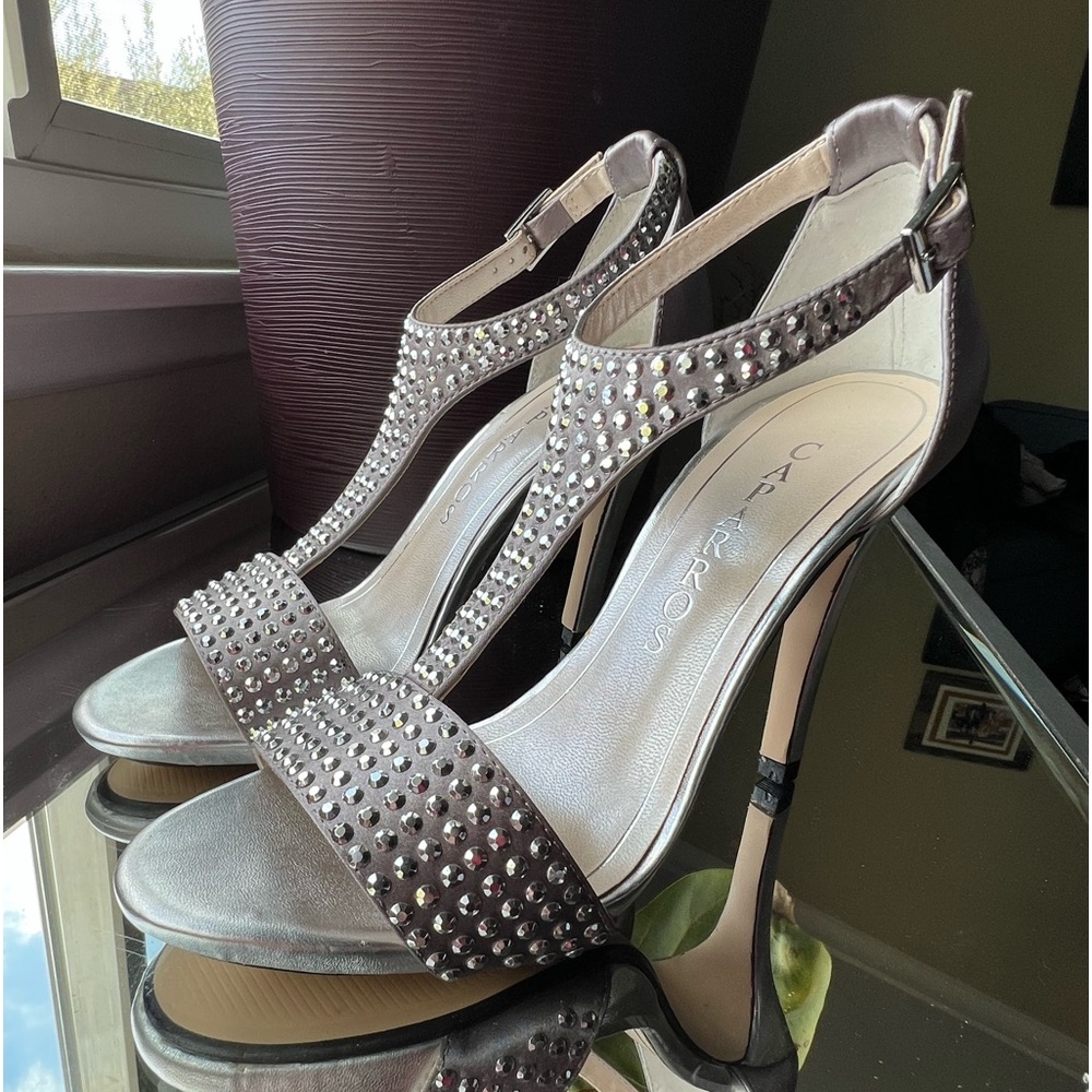 Silver Caparros Heels